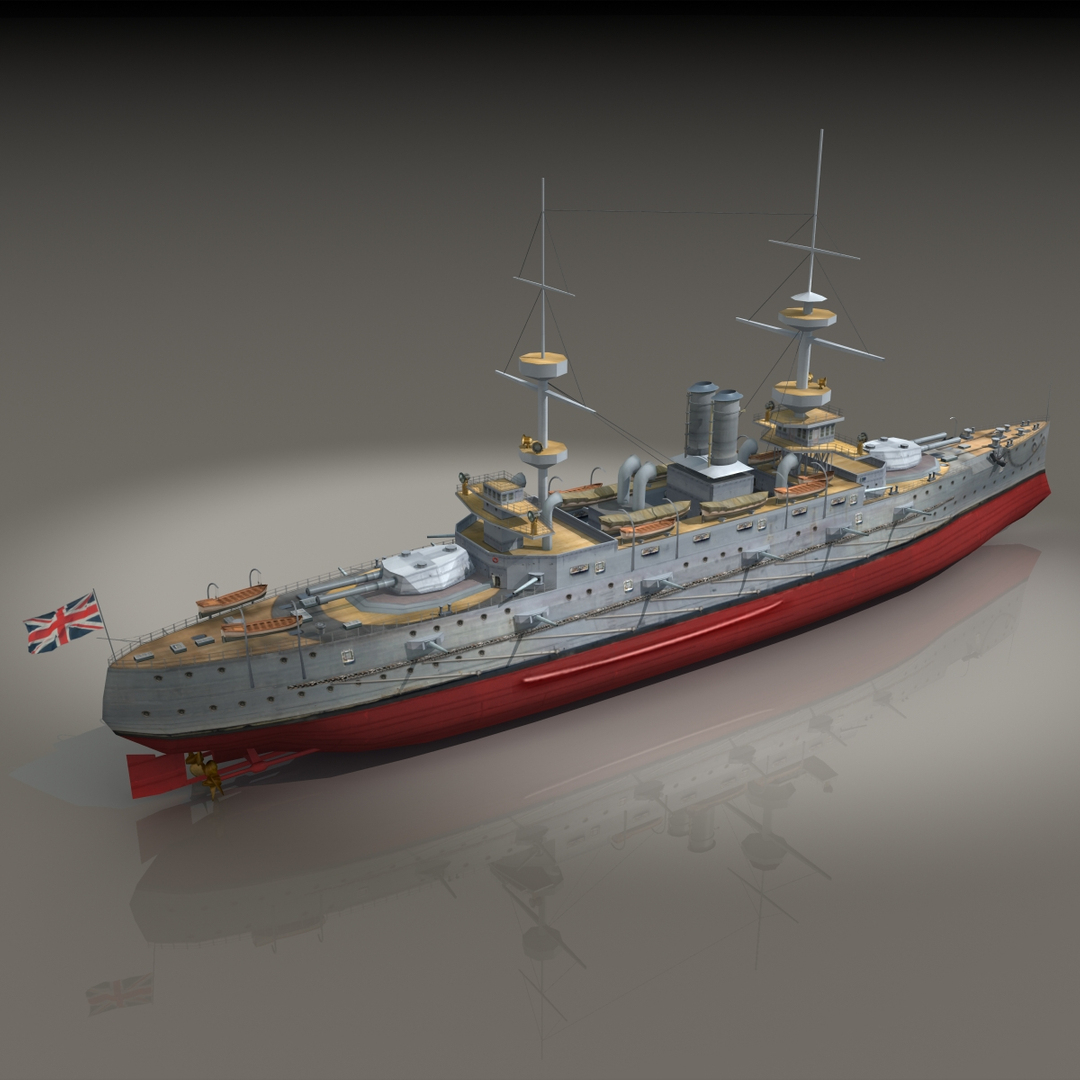 3d model hms majestic 1895 battleship