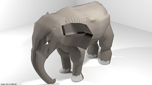 3D africa elephant model
