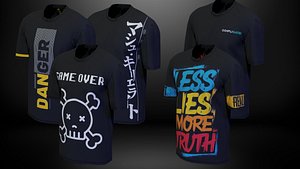 3D T-shirt collection model