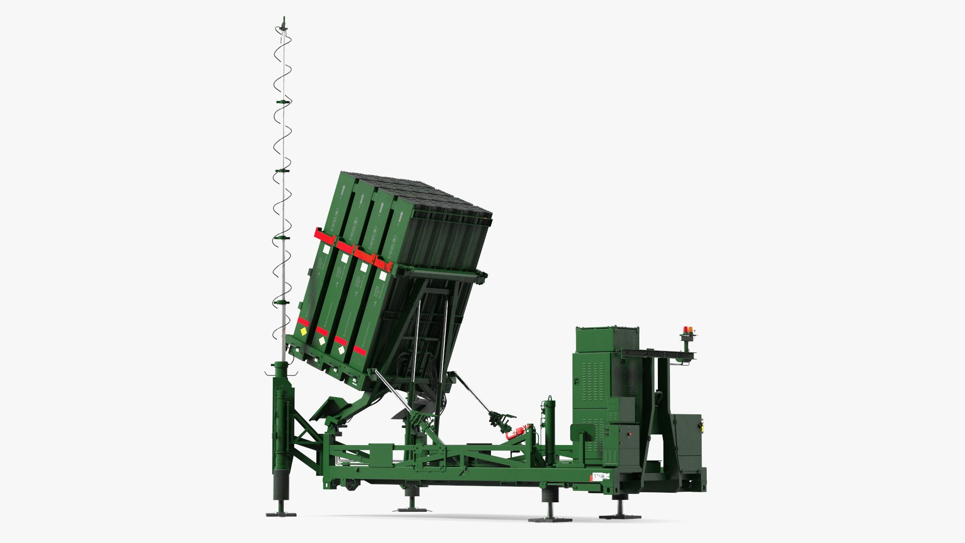 Armed Iron Dome Air Defense Batteries 3D model preview