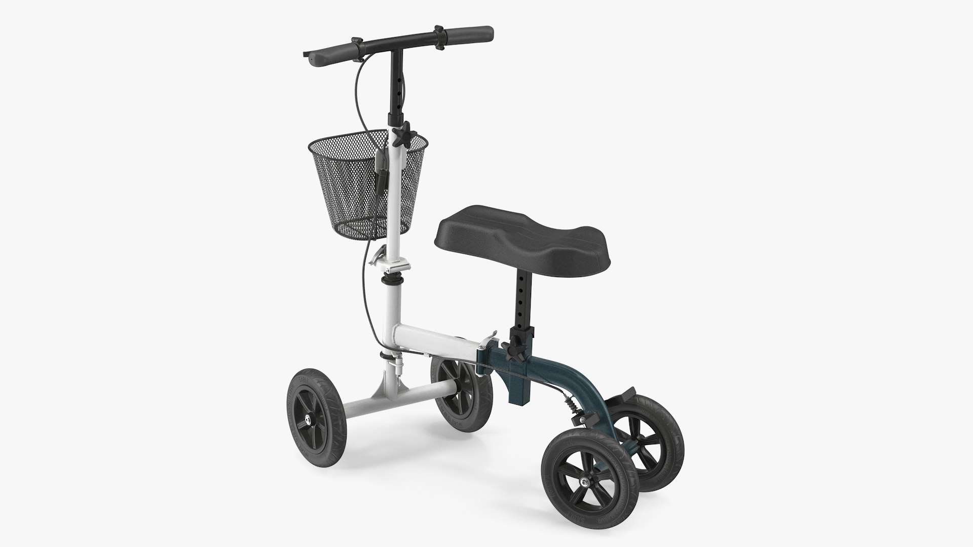 Knee Scooter White Rigged for Maya 3D model preview