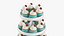 Cake Table Decor Set 3D model