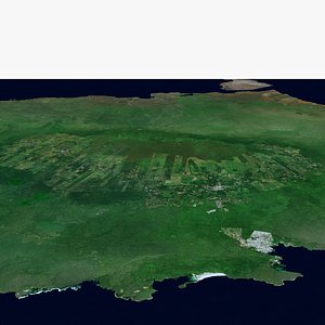 3D Santa Cruz Island Galapagos Archipelago Ecuador