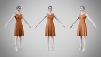 Dress 36 Amber Thread Brocade