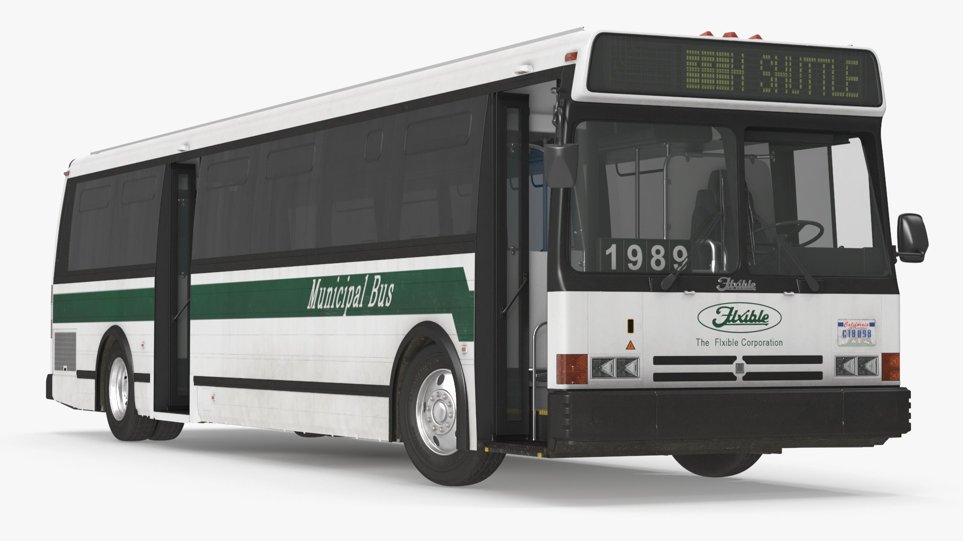 Flexible Metro D Transit Bus Rigged 3D Model 3D model preview