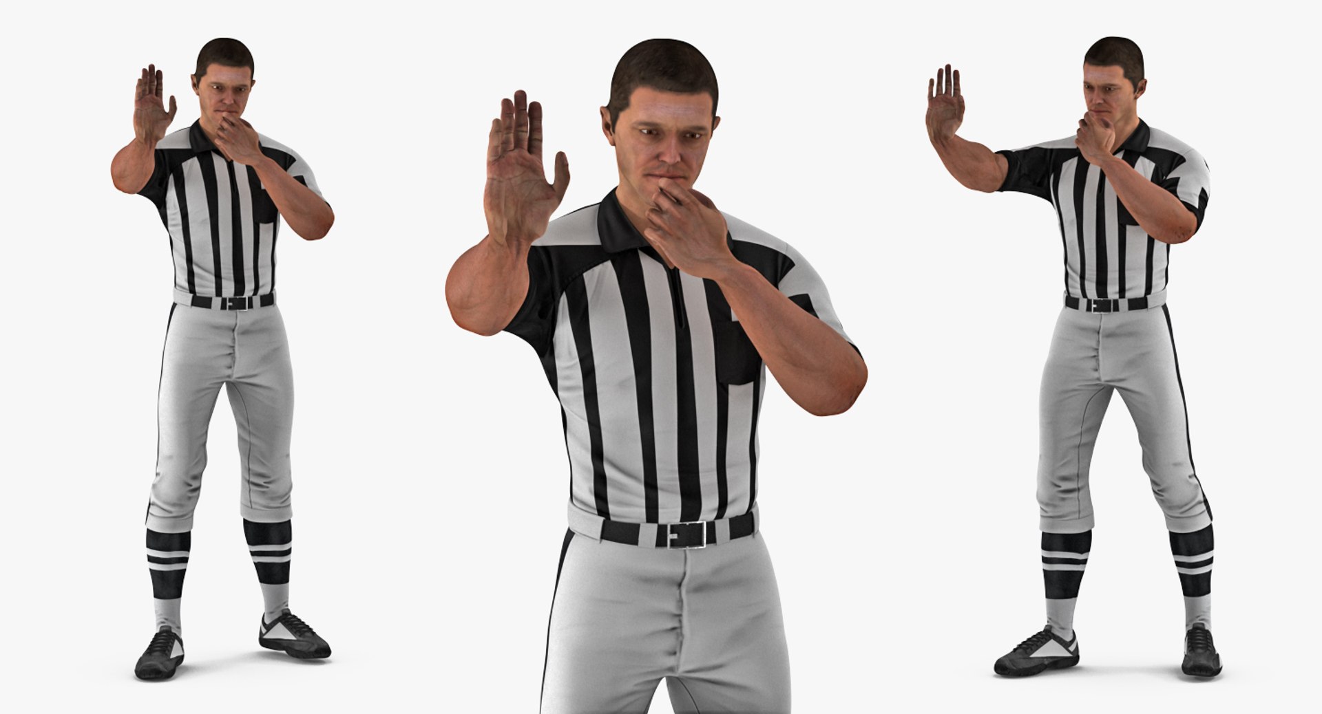 3D American Football Referee Rigged Model - TurboSquid 1216213