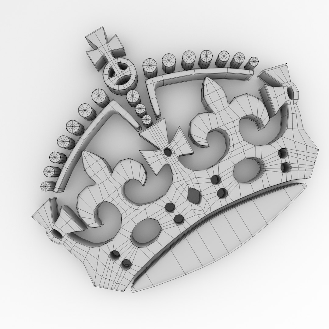 Crown Emblem 3d Model