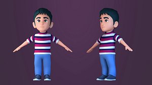 Schoolboy Anime Character 3D Model $10 - .blend - Free3D