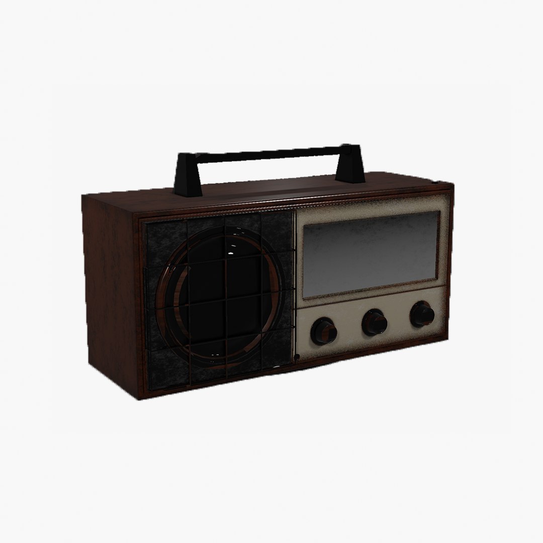 3d Model Old Classic Wooden Vintage Radio Low Poly Turbosquid 1989145 3968