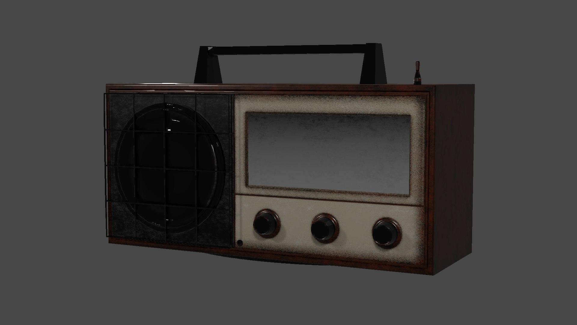3D Model Old Classic Wooden Vintage Radio Low Poly - TurboSquid 1989145