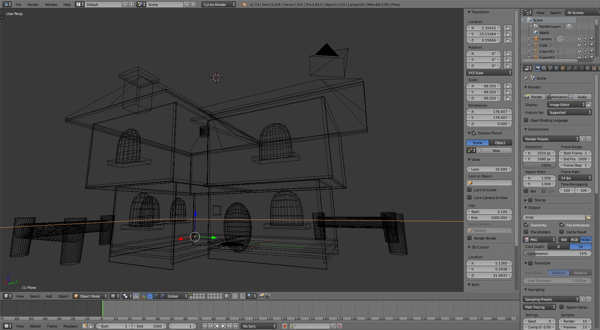 3d Simple House Model