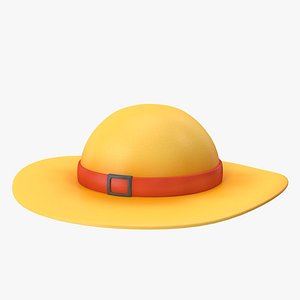 Straw Hat Stylized 3D model
