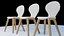 Blender Eevee Holz Esszimmerstuhl minimalistisches Set