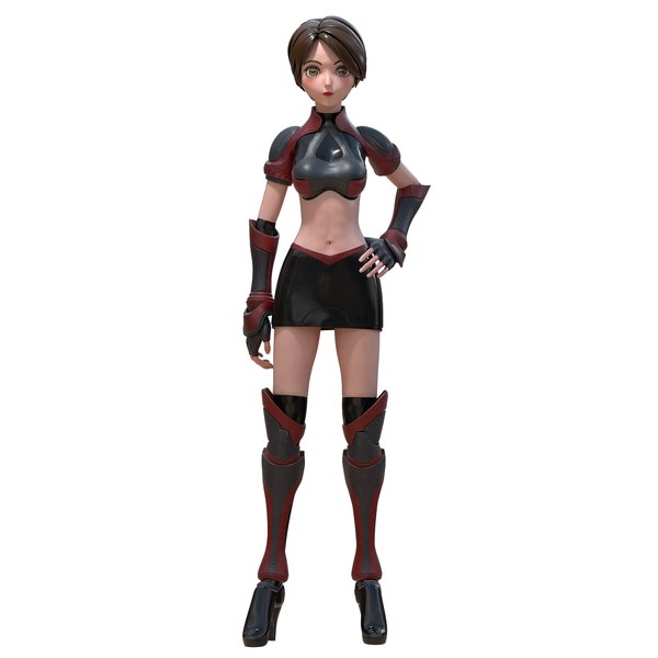 sci-fi girl 3D model