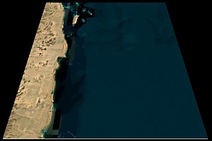 Mecca Red Sea n20 e37 topography Saudi Arabian 3D model