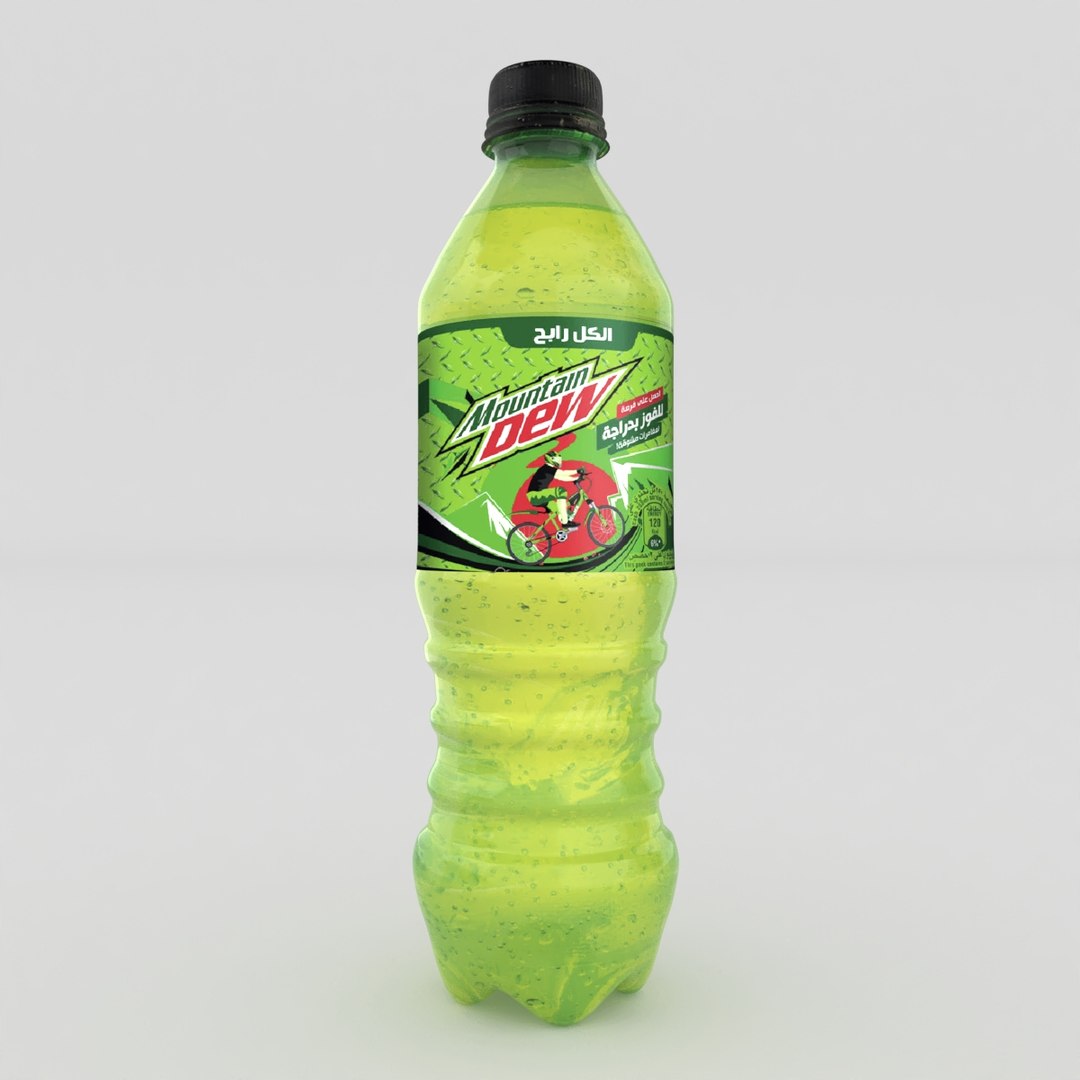3D Mountain Dew 500 Ml Bottle Model - TurboSquid 2030093