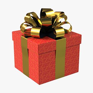 giftbox red 3d model