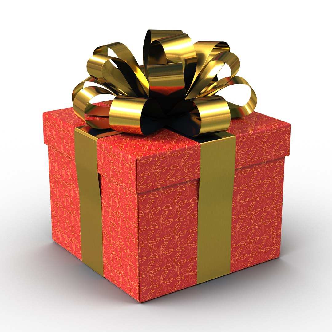 Giftbox Red 3D model preview