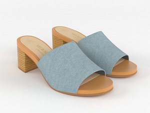 realistic women slide sandal 3D