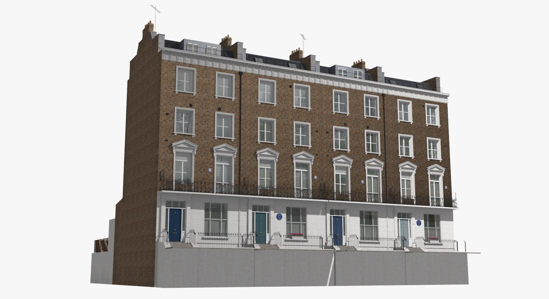 London Townhouse 10 3D Model - TurboSquid 1856248