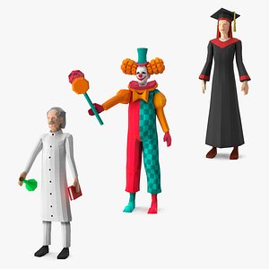3D Low Poly Characters Collection 3