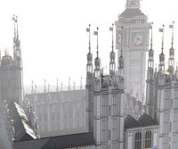 Palace of Westminster and Elizabeth Tower Detailed 3D Model