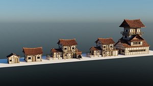 3D Japanese Houses