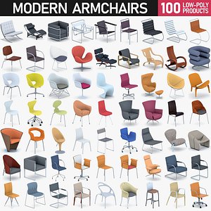 3D modern chairs - 100