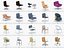 3D modern chairs - 100