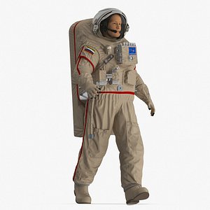 Astronaut Space Suit Orlan MK Rigged for Cinema 4D 3D model