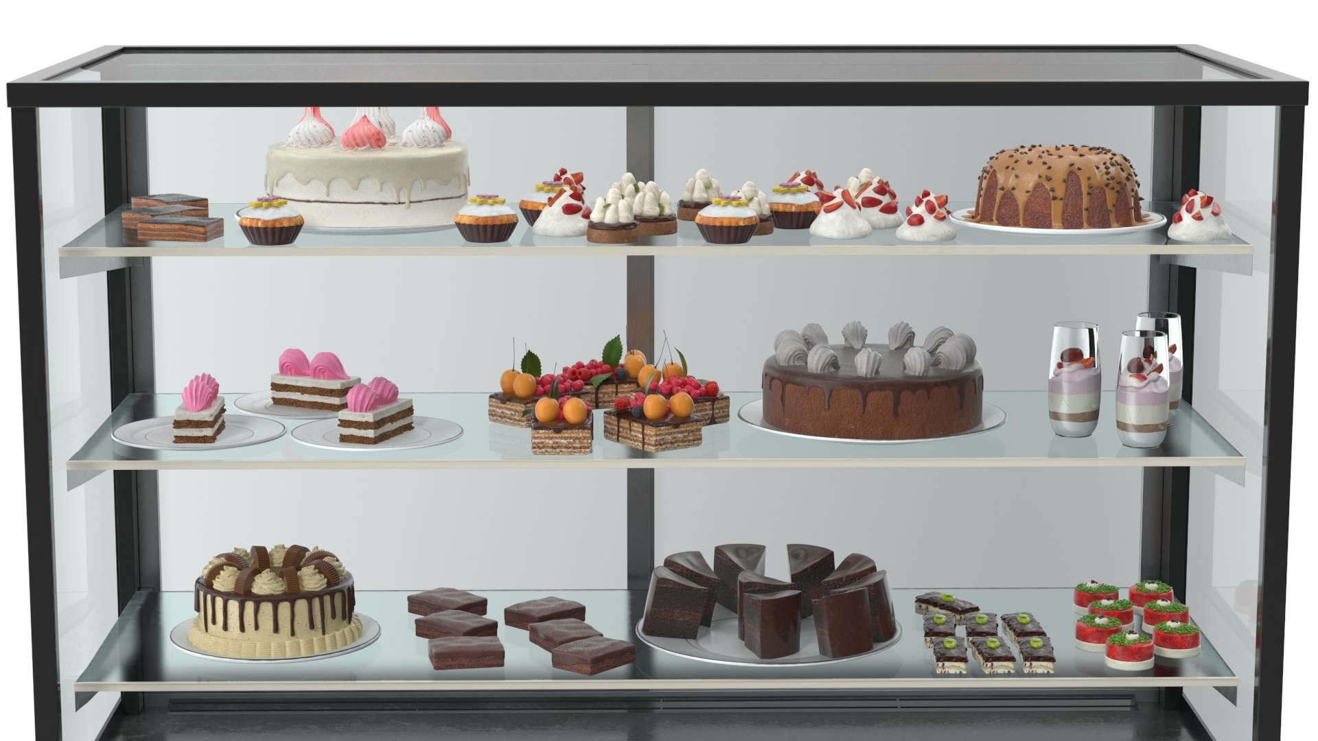 Showcase With Cake Model - TurboSquid 1886983