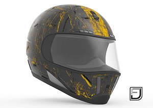 3d model black grunge helmet 04