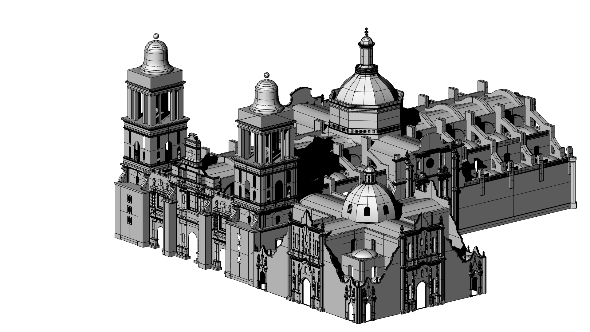 modelo 3d Catedral Metropolitana CDMX - TurboSquid 1689398