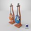 Gibson Les Paul Pair with Display Stands Set