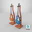 Gibson Les Paul Pair with Display Stands Set