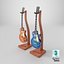 Gibson Les Paul Pair with Display Stands Set