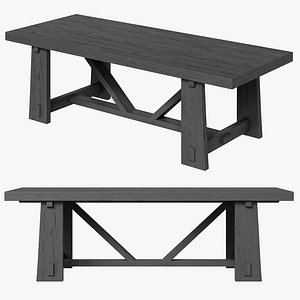 BR Home Dining Table Ashland 3D model
