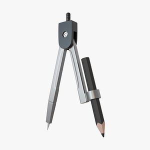 Drafting Compass 3D illustration