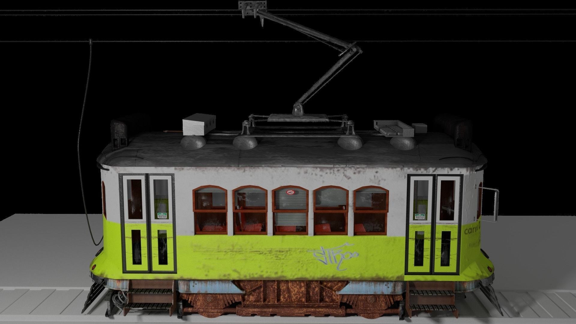 Electric train rails model - TurboSquid 1412889