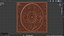 Classic Baroque decor Ornamental square Relief STL 06
