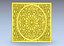 Classic Baroque decor Ornamental square Relief STL 06