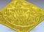 Classic Baroque decor Ornamental square Relief STL 06