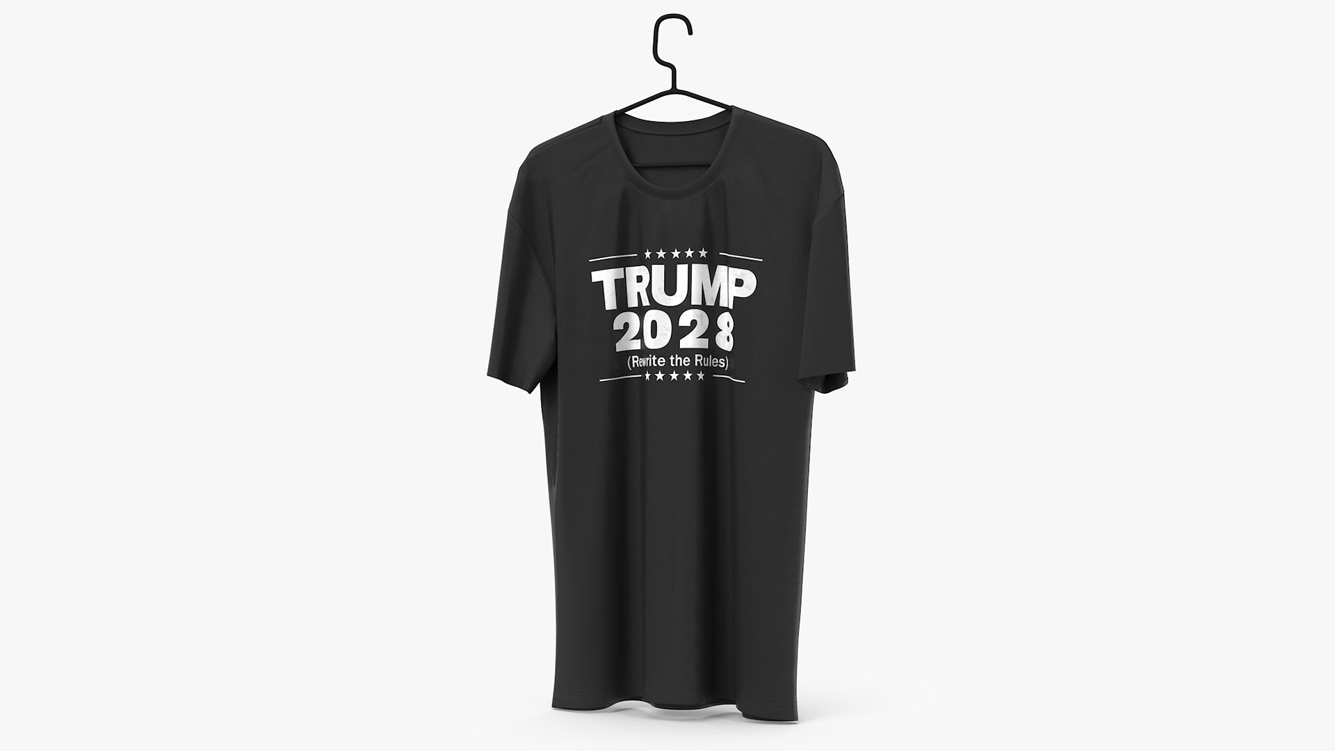 Trump 2028 Branding TShirt 3D model preview