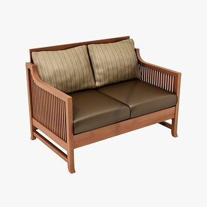 3d design oak park chair model
