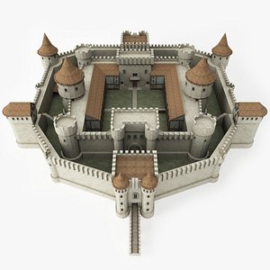 ready medieval castle 3d model