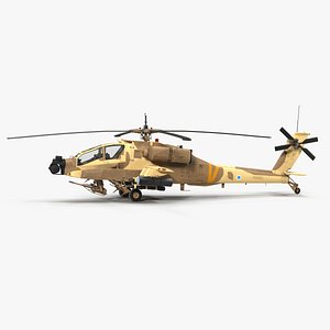 ah64a apache helicopter desert 3d max