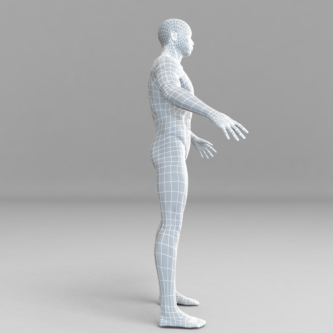 3d Model Black Man Rigged Biped