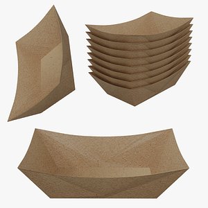 Disposable Paper Food Trays 3D model