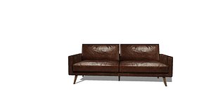 3D leather bench