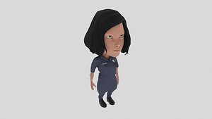 Cartoon Police Woman